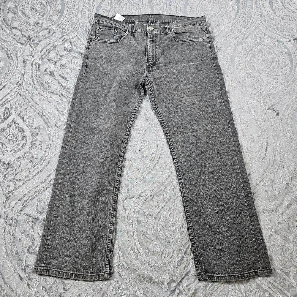 Levis 559 Jeans Mens 37x27* Black Denim Stretch Distressed Relaxed Grunge Skater